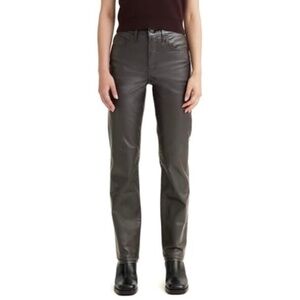 Levi's Women's 724 High Rise Straight Dark Metallic Silver Jeans, Waist 25, NWT